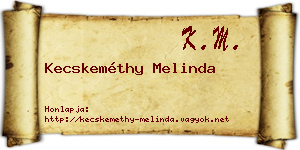 Kecskeméthy Melinda névjegykártya
